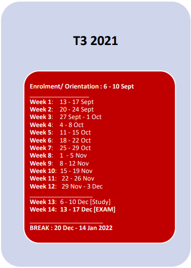 Academic Calendar (2021)